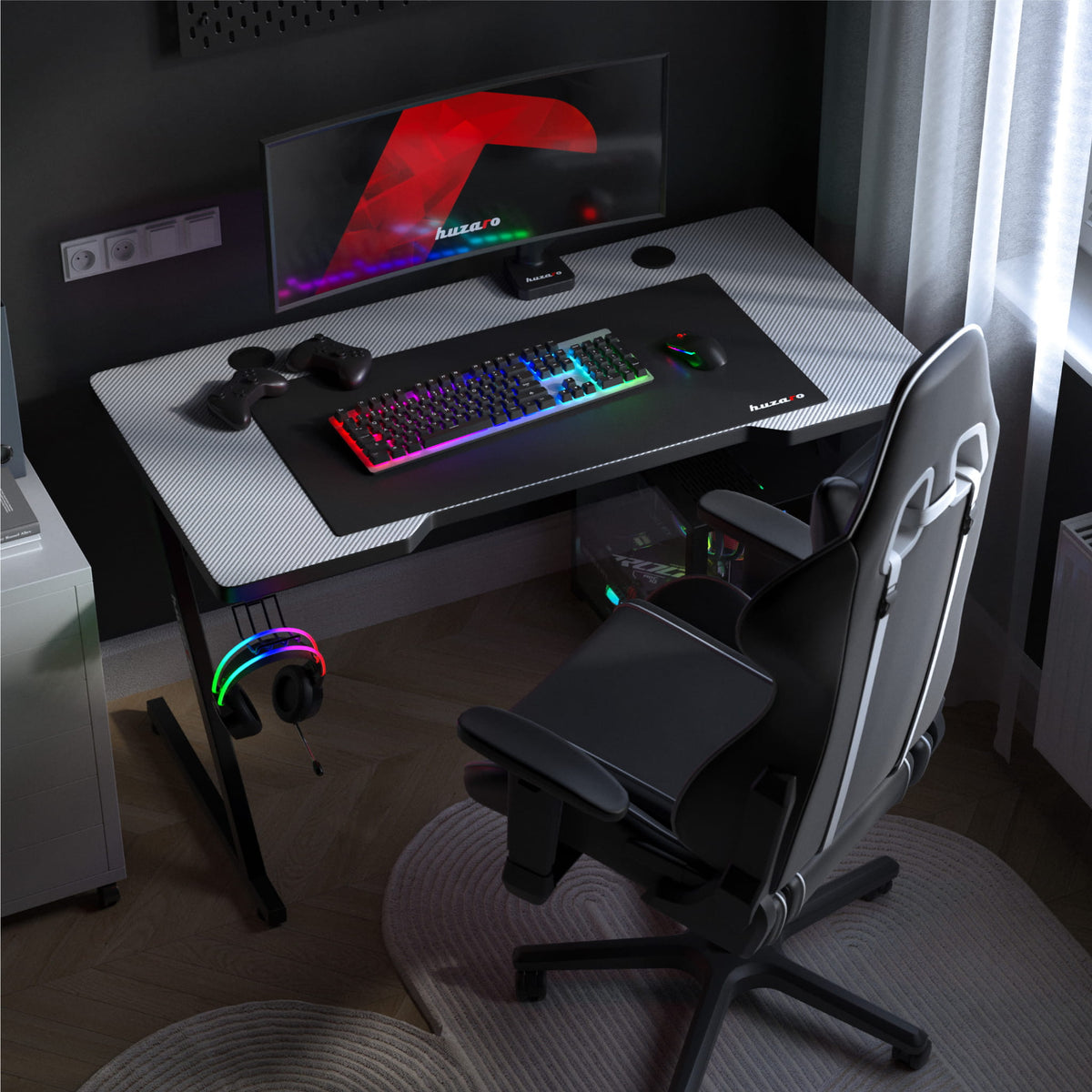 Huzaro Hero 2.5 Weiß Gaming-Schreibtisch