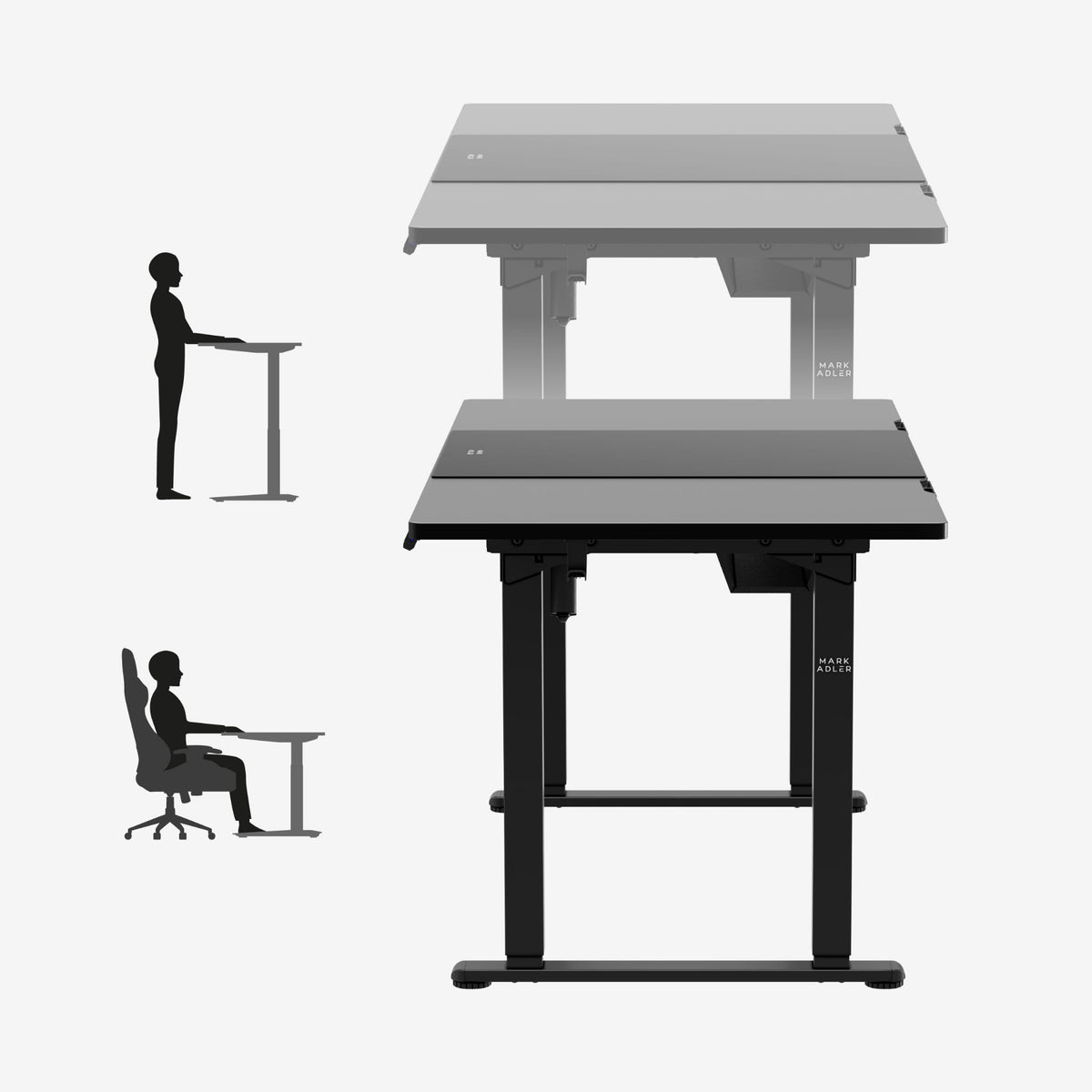 Mark Adler Leader 9.3 Schwarz elektrischer Schreibtisch
