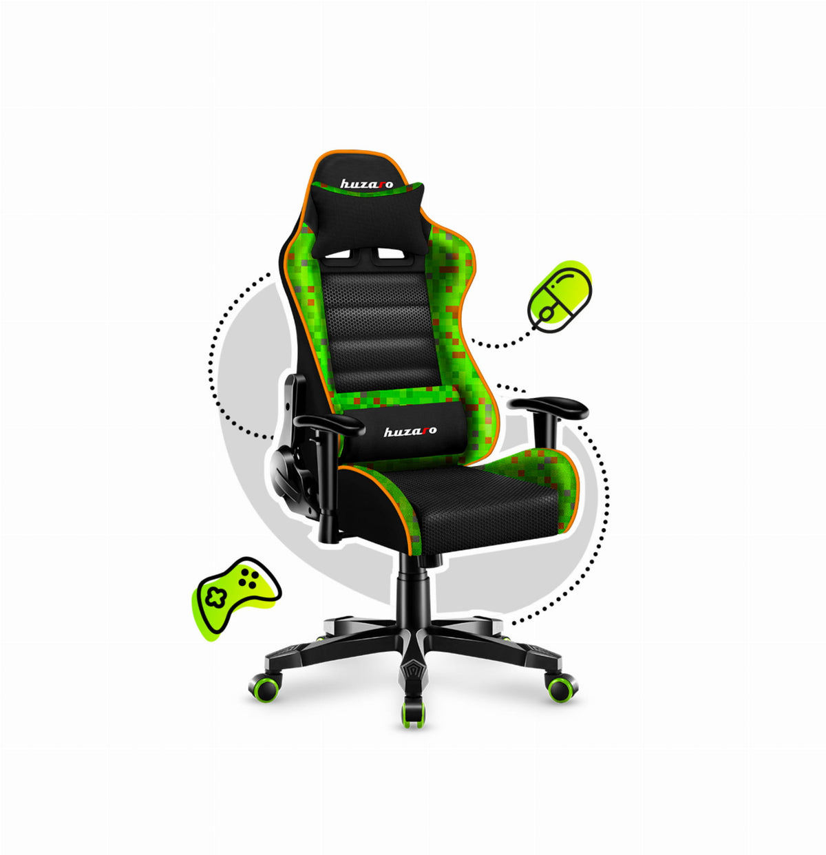 HUZARO RANGER 6.0 Pixel Mesh Gaming-Stuhl für Kinder