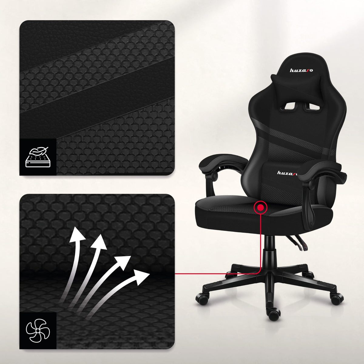 HUZARO FORCE 4.4 Carbon Gaming-Stuhl