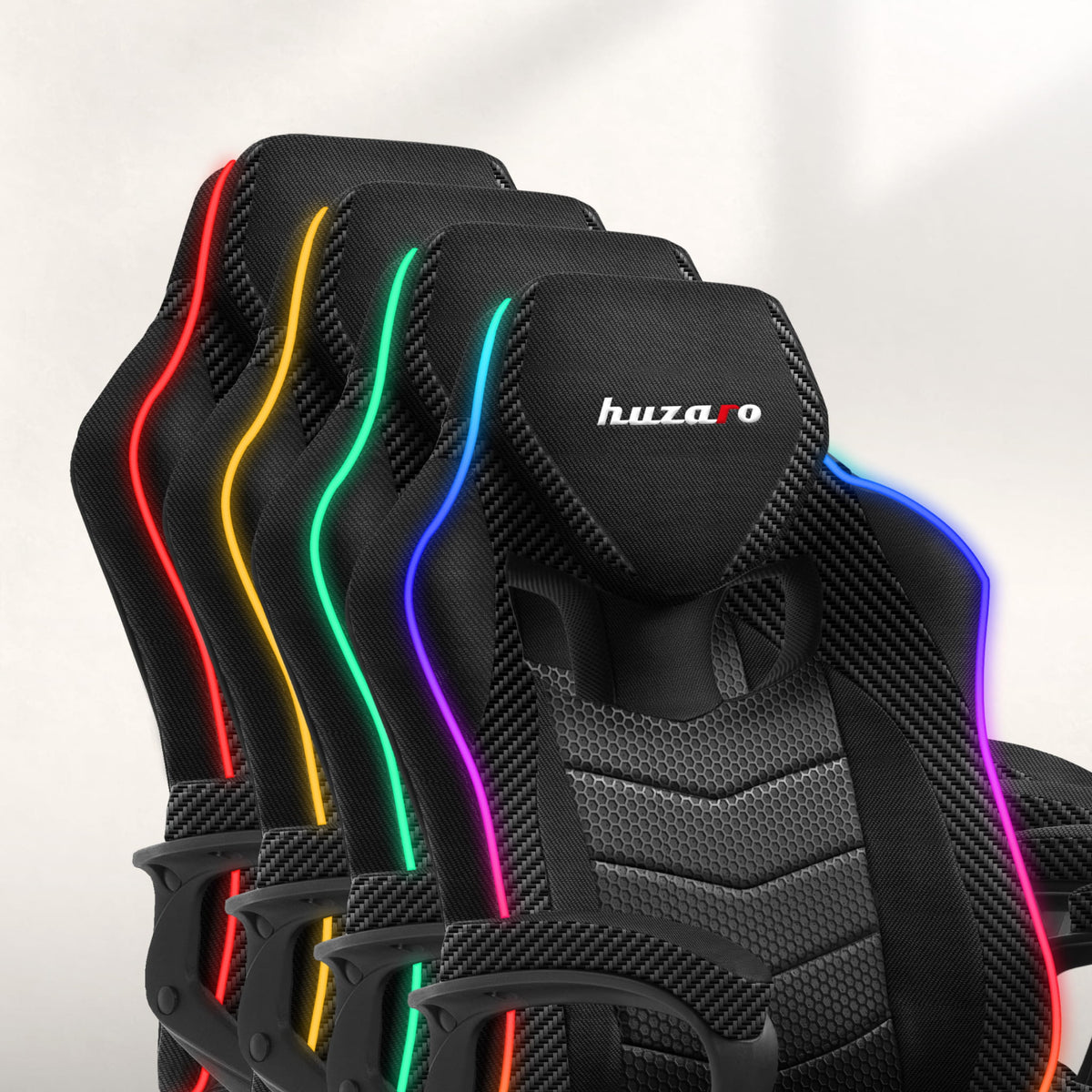 Huzaro Force 2.5 RGB LED Carbon Mesh Gaming-Stuhl