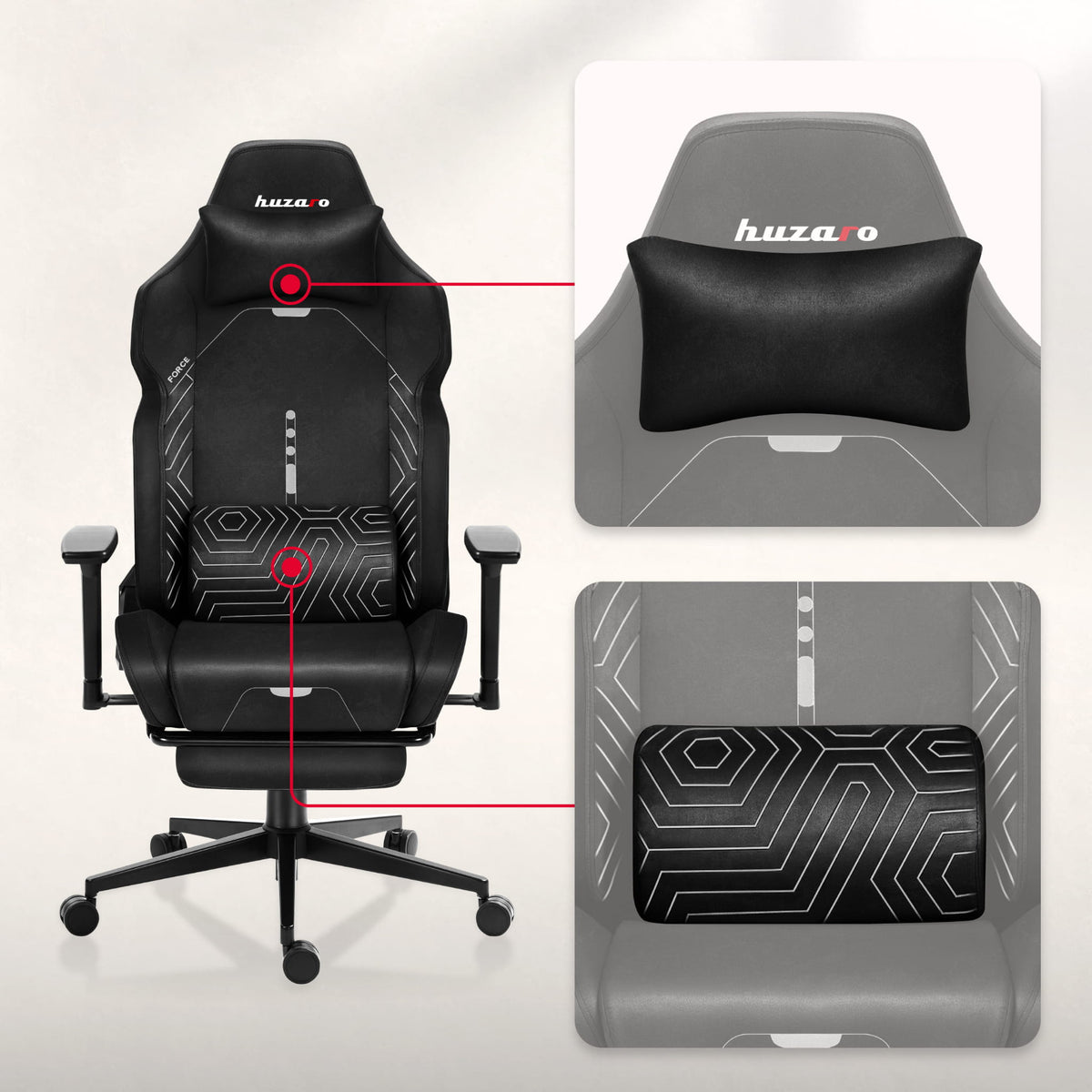 Huzaro Force 8.1 Schwarz Gaming Stuhl
