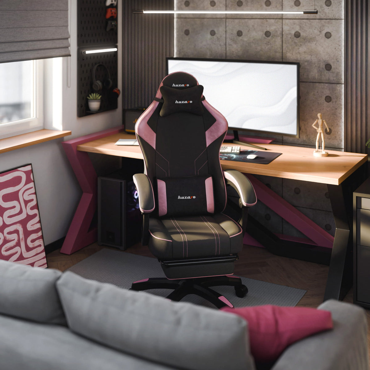 Huzaro Force 3.7 Pink Gaming Stuhl
