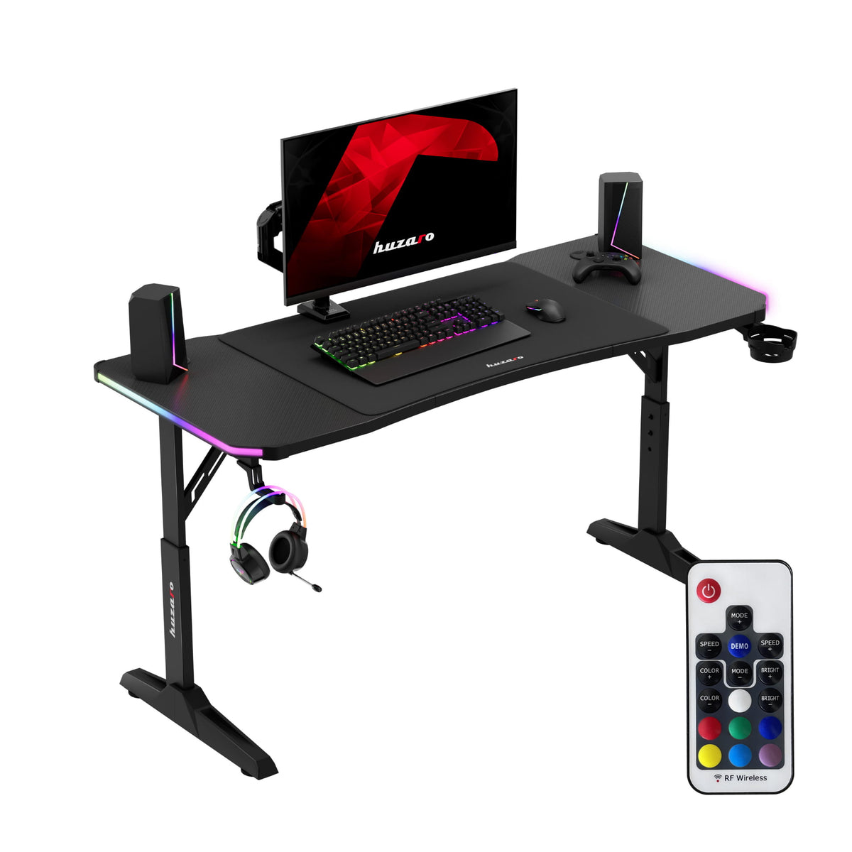 Huzaro Hero 3.6 Schwarzer Gaming-Schreibtisch 140 cm