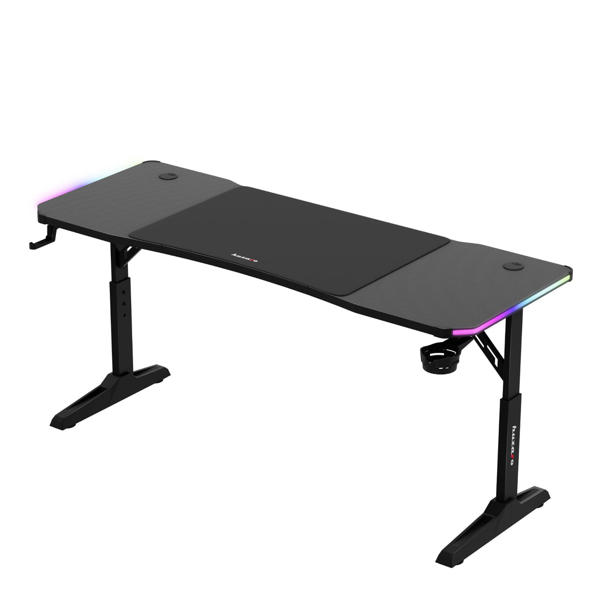 LED Gaming-Schreibtisch Huzaro Hero 4.6 RGB Schwarz 160 cm