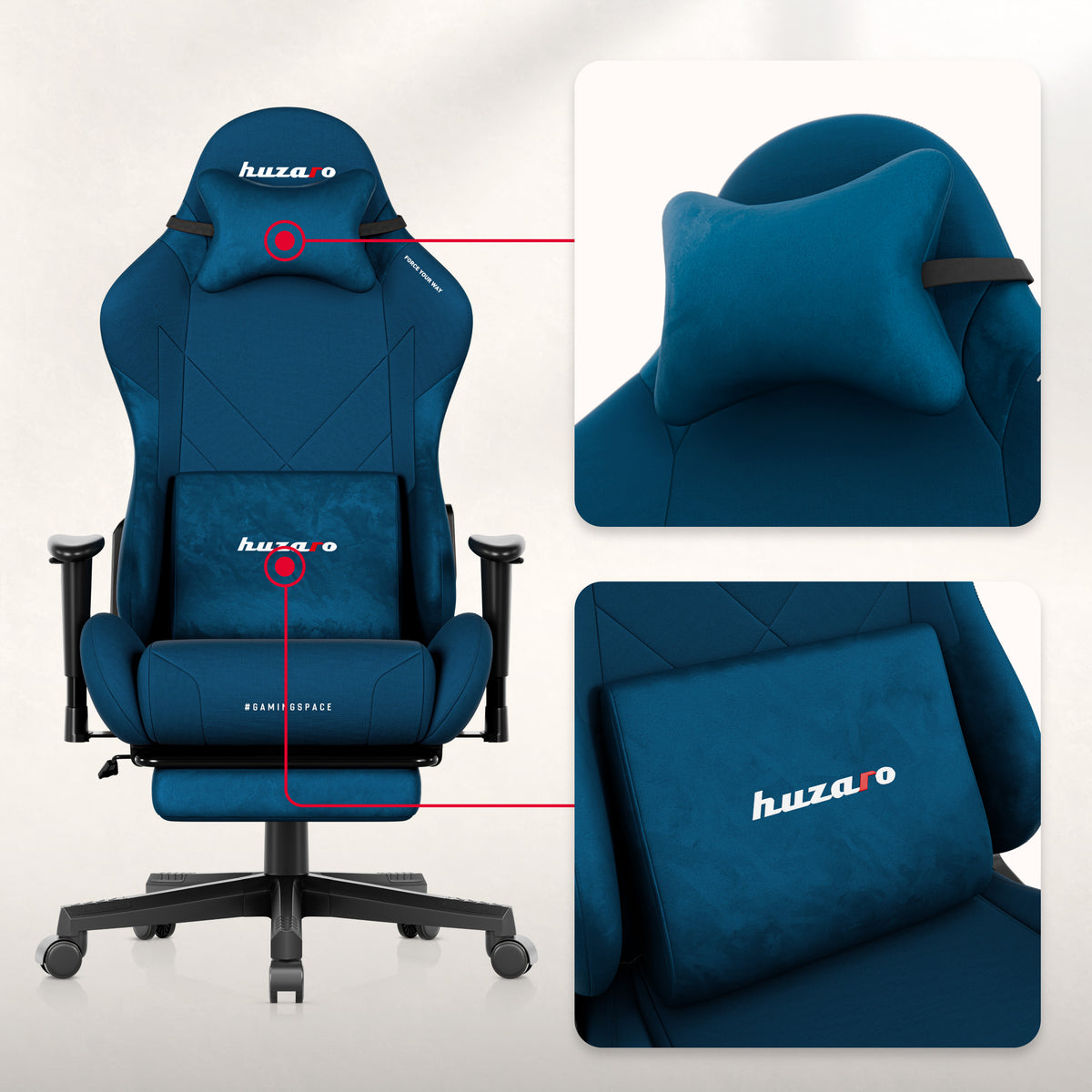 Huzaro Force 5.7 Blauer Gaming-Stuhl