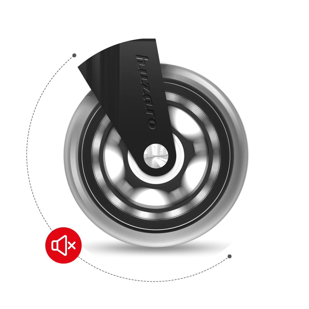 Rollen Sitzrollen Huzaro Casters 2.0 schwarz