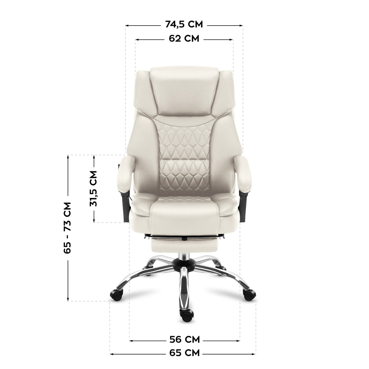 Mark Adler Boss 6.0 Beige Massage-Bürostuhl