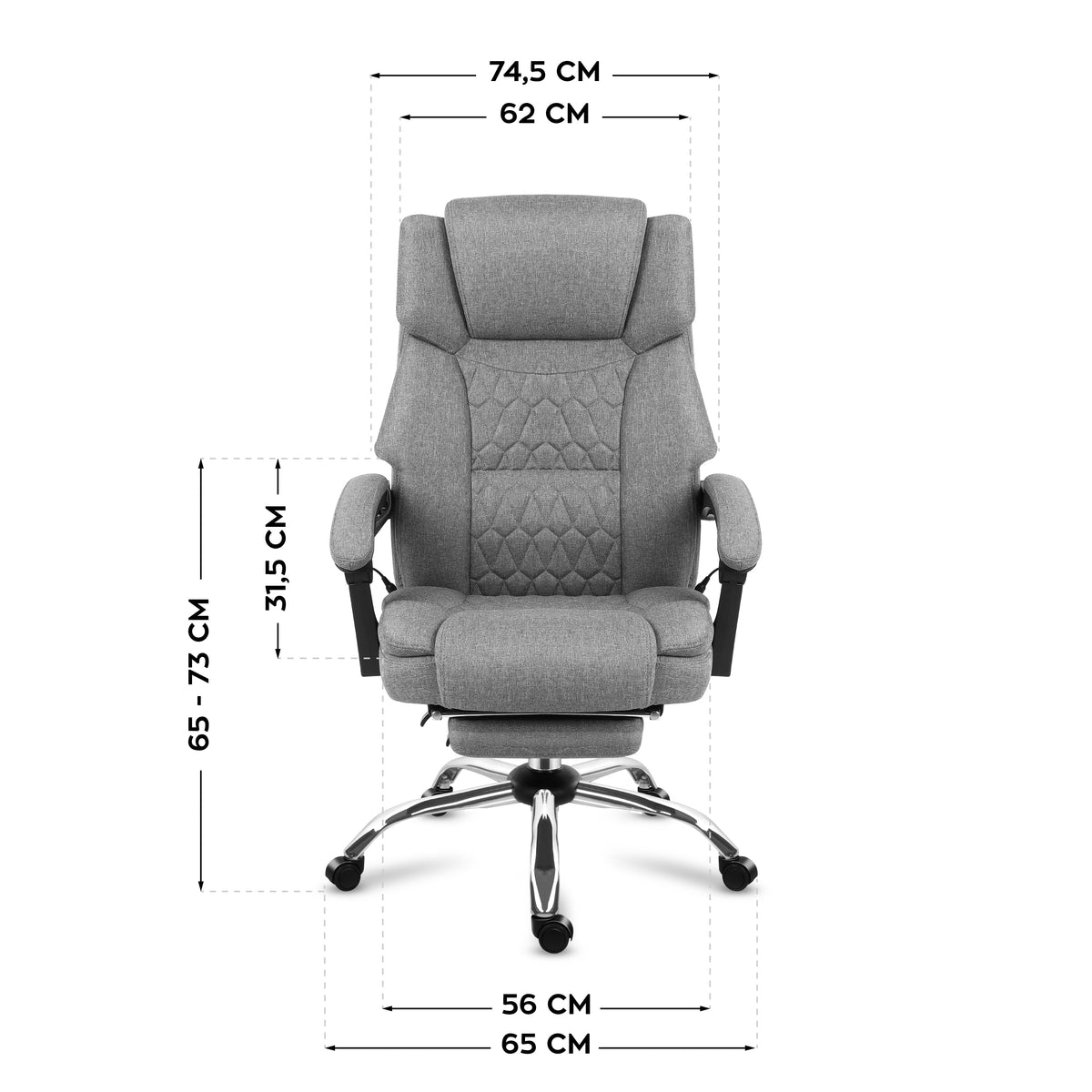 Mark Adler Boss 6.0 Grau Massage-Bürostuhl