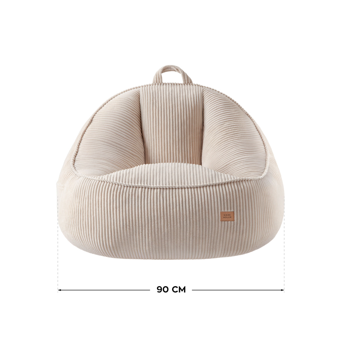 Sitzsack mit Rückenlehne Kordsamt Mark Adler Comfy 4.0 Beige