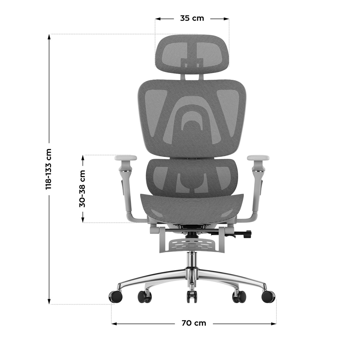 Mark Adler Expert 7.9 Grau Ergonomischer Bürostuhl