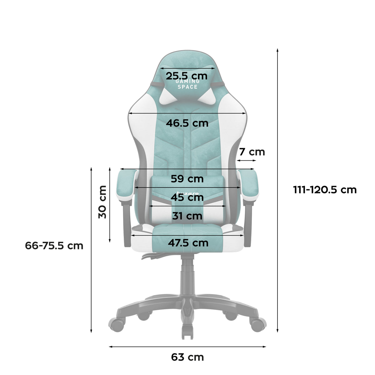 Gaming-Sessel aus Velours Huzaro Force 2.7 Green