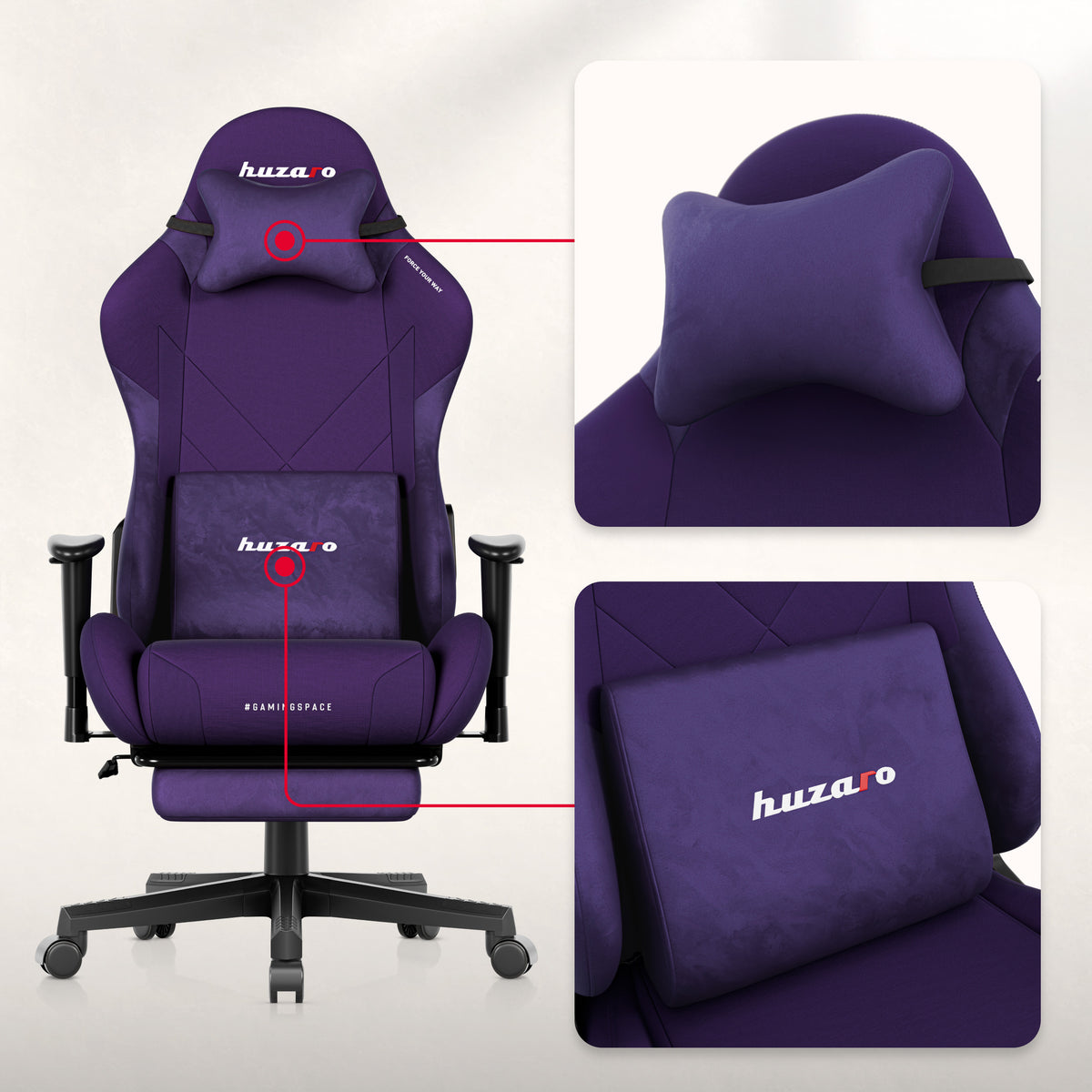 Huzaro Force 5.7 Lila Gaming-Stuhl