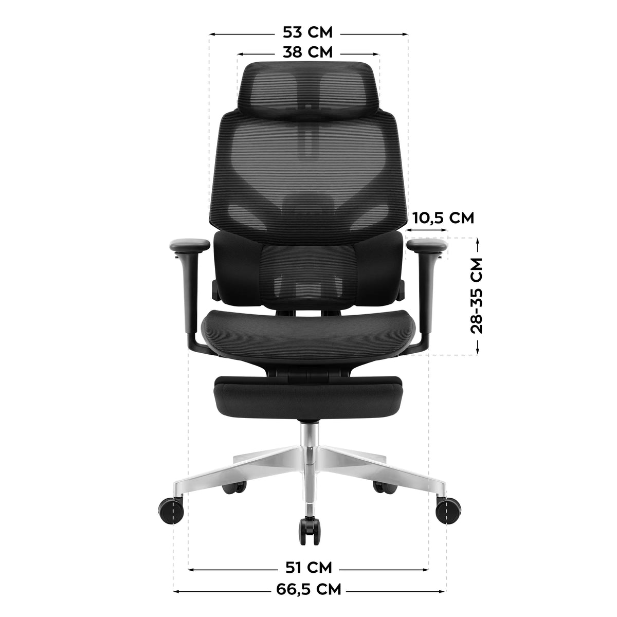 Ergonomischer Stuhl Mark Adler Expert 8.7 Schwarz Mesh