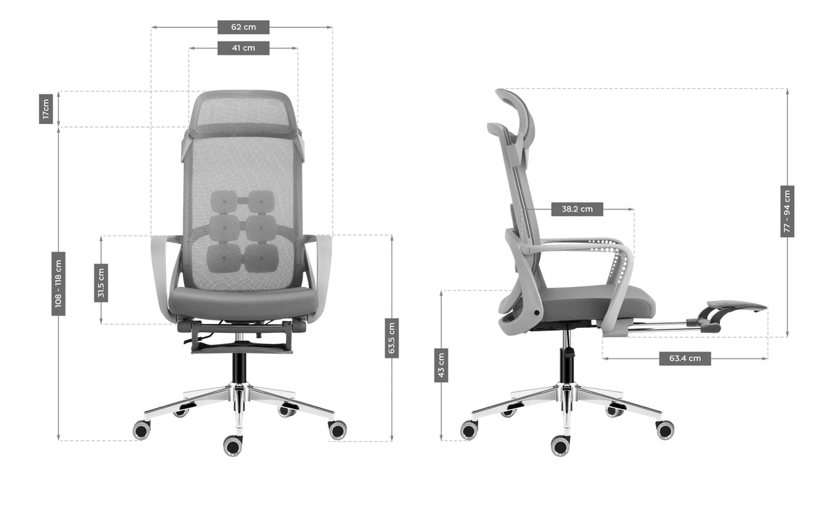 Mark Adler Manager 3.6 Grau Ergonomischer Bürostuhl