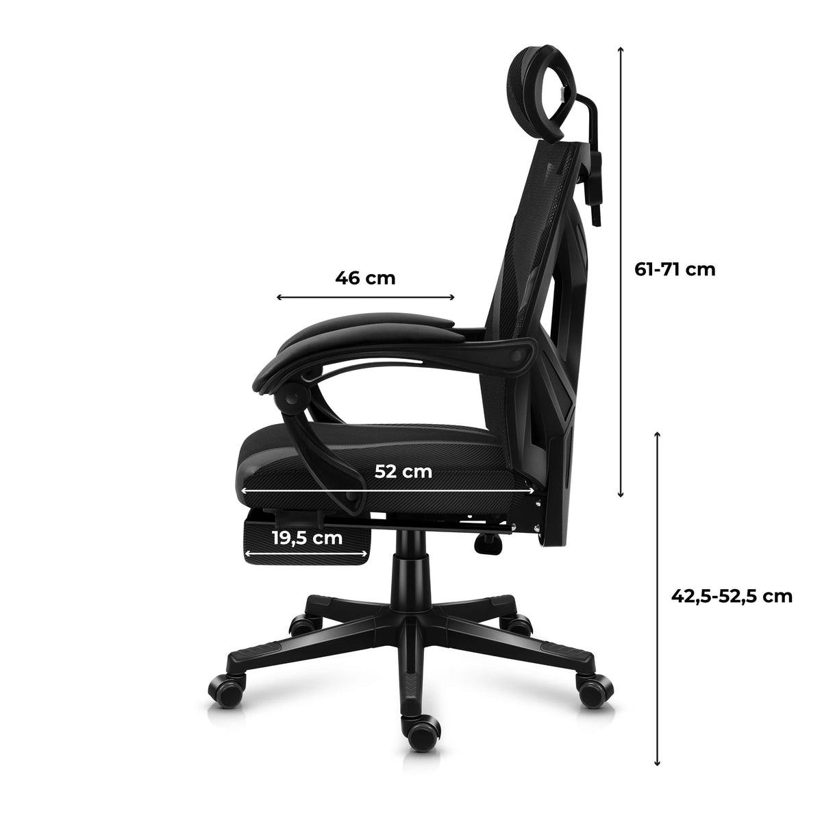 HUZARO COMBAT 5.0 Gaming-Stuhl Schwarz