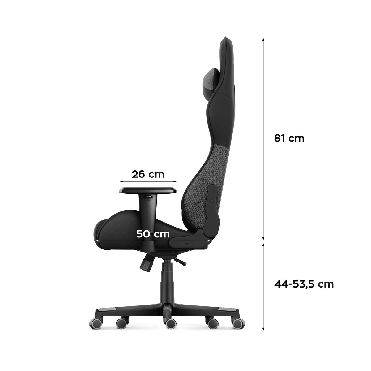 HUZARO FORCE 6.2 Grau Mesh Gaming-Stuhl