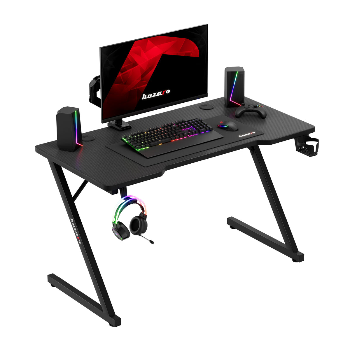Huzaro Hero 2.5 Schwarzer Gaming-Schreibtisch 120 cm