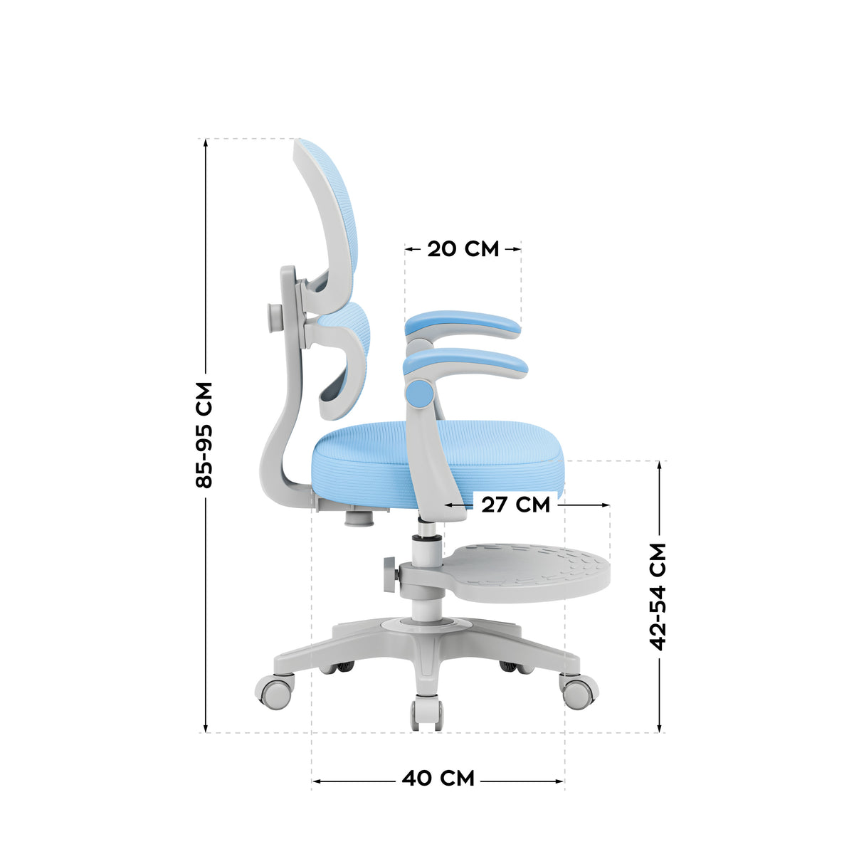 Mark Adler Junior 4.4 Blauer ergonomischer Kinderstuhl 