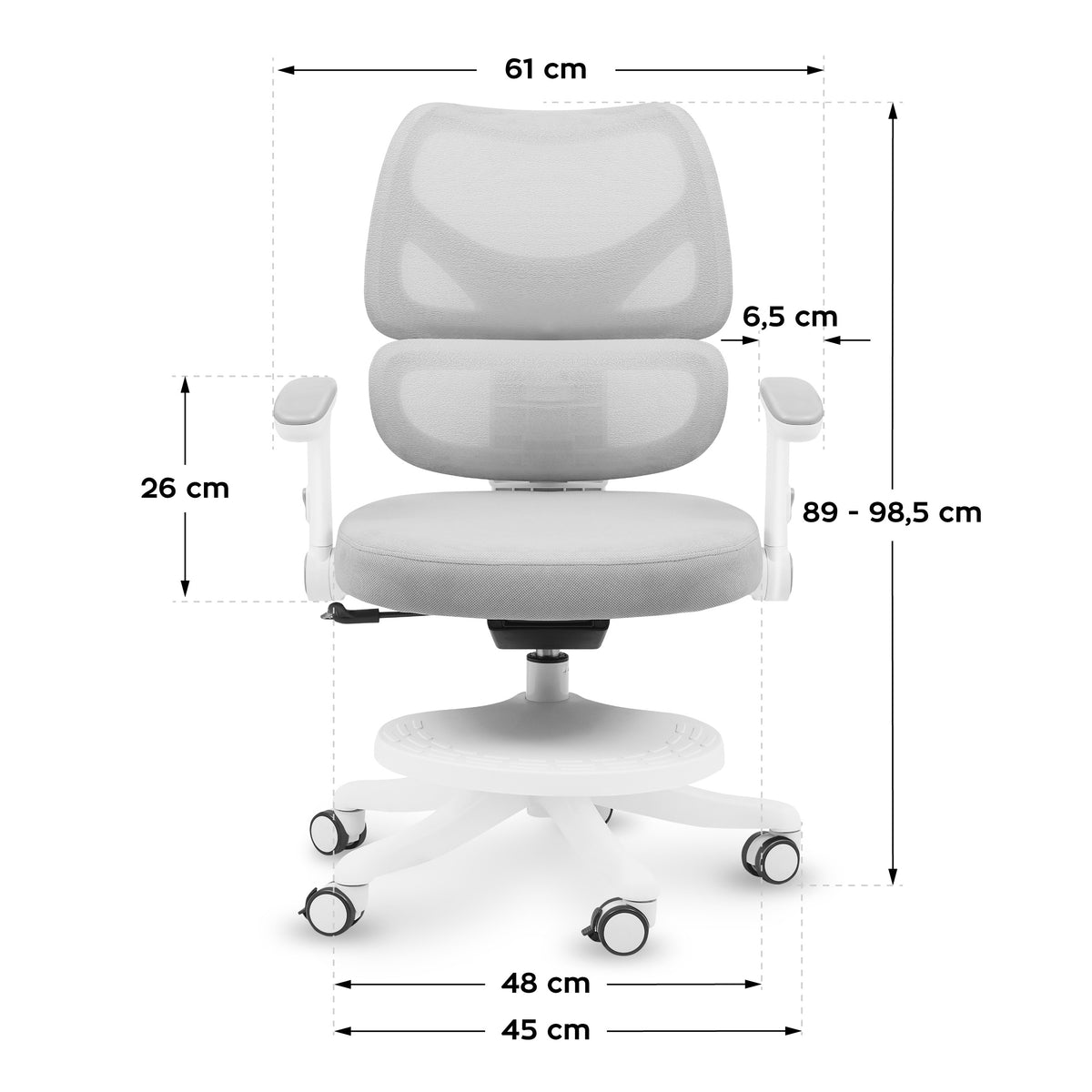 Mark Adler Junior 5.3 Drehstuhl Grau für Kinder