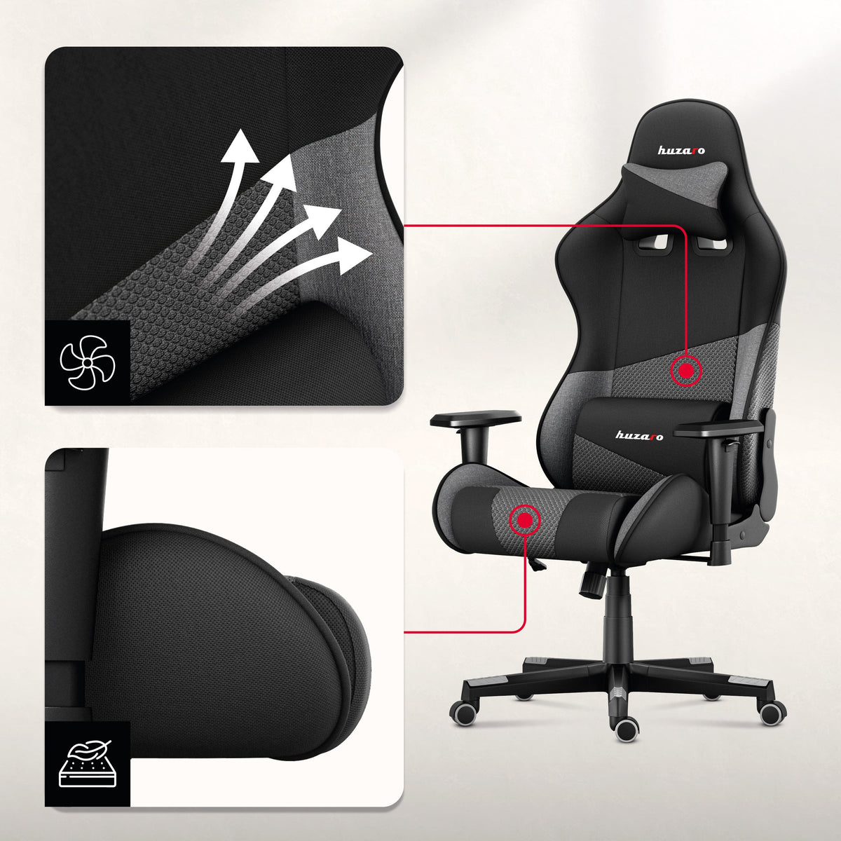 Material Gaming-Stühle mit AIR-Technologie.