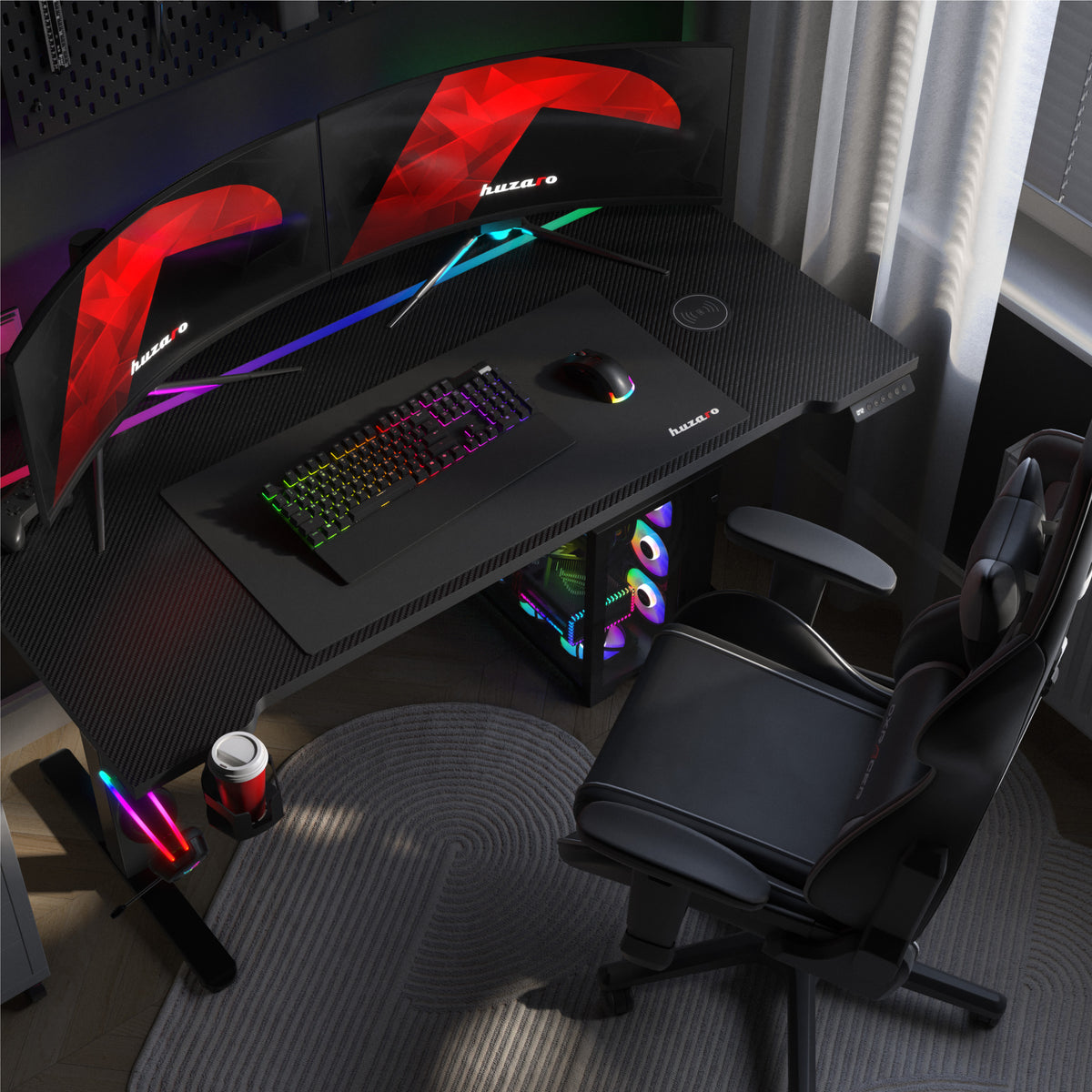 Elektrischer Gaming-Schreibtisch mit verstellbarer Tischplattenhöhe