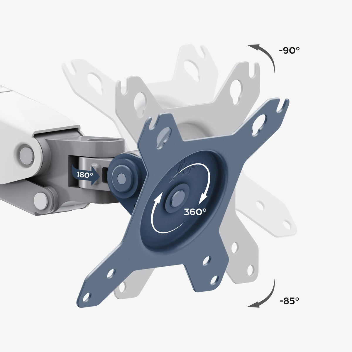 Beweglicher Kopf mit PIVOT 360°-Funktion