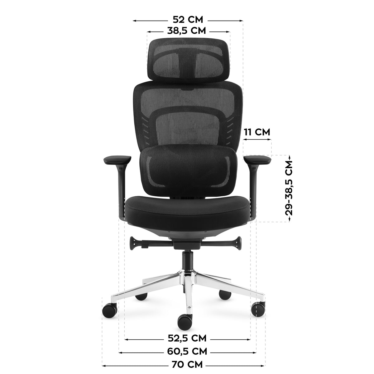 Bürostuhl mit Massagefunktion Mark Adler Visioner 6.1 Schwarz